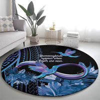 Polynesian Memorial Round Carpet Hummingbirds Appear When Angels Are Near LT14 - Polynesian Pride