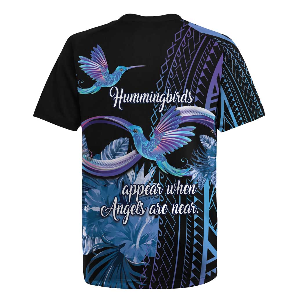 Polynesian Memorial Rugby Jersey Hummingbirds Appear When Angels Are Near LT14 - Polynesian Pride