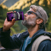 Hawaii 4 in 1 Can Cooler Tumbler Kakau Warrior Helmet Gradient Purple Polynesian LT14 - Polynesian Pride