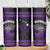 Hawaii Skinny Tumbler Kakau Warrior Helmet Gradient Purple Polynesian