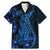 Blue Polynesia Shark Tattoo Family Matching Mermaid Dress and Hawaiian Shirt With Polynesian Plumeria LT14 Dad's Shirt - Short Sleeve Blue - Polynesian Pride