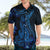 Blue Polynesia Shark Tattoo Hawaiian Shirt With Polynesian Plumeria LT14 - Polynesian Pride