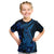 Blue Polynesia Shark Tattoo Kid T Shirt With Polynesian Plumeria LT14 Blue - Polynesian Pride