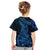 Blue Polynesia Shark Tattoo Kid T Shirt With Polynesian Plumeria LT14 - Polynesian Pride