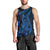 Blue Polynesia Shark Tattoo Men Tank Top With Polynesian Plumeria LT14 - Polynesian Pride