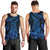 Blue Polynesia Shark Tattoo Men Tank Top With Polynesian Plumeria LT14 - Polynesian Pride