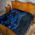 Blue Polynesia Shark Tattoo Quilt With Polynesian Plumeria LT14 - Polynesian Pride