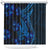 Blue Polynesia Shark Tattoo Shower Curtain With Polynesian Plumeria LT14 Blue - Polynesian Pride