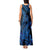 Blue Polynesia Shark Tattoo Tank Maxi Dress With Polynesian Plumeria LT14 - Polynesian Pride