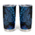 Blue Polynesia Shark Tattoo Tumbler Cup With Polynesian Plumeria