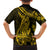 Gold Polynesia Shark Tattoo Family Matching Puletasi Dress and Hawaiian Shirt With Polynesian Plumeria LT14 - Polynesian Pride