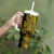 Gold Polynesia Shark Tattoo Tumbler With Handle With Polynesian Plumeria