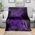 Purple Polynesia Shark Tattoo Blanket With Polynesian Plumeria LT14 - Polynesian Pride