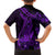 Purple Polynesia Shark Tattoo Family Matching Off Shoulder Long Sleeve Dress and Hawaiian Shirt With Polynesian Plumeria LT14 - Polynesian Pride