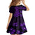 Purple Polynesia Shark Tattoo Family Matching Off Shoulder Short Dress and Hawaiian Shirt With Polynesian Plumeria LT14 - Polynesian Pride