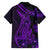 Purple Polynesia Shark Tattoo Family Matching Off Shoulder Short Dress and Hawaiian Shirt With Polynesian Plumeria LT14 - Polynesian Pride