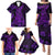 Purple Polynesia Shark Tattoo Family Matching Puletasi Dress and Hawaiian Shirt With Polynesian Plumeria LT14 - Polynesian Pride