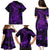 Purple Polynesia Shark Tattoo Family Matching Puletasi Dress and Hawaiian Shirt With Polynesian Plumeria LT14 - Polynesian Pride