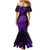 Purple Polynesia Shark Tattoo Mermaid Dress With Polynesian Plumeria LT14 - Polynesian Pride