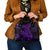 Purple Polynesia Shark Tattoo Shoulder Handbag With Polynesian Plumeria LT14 - Polynesian Pride