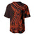 Red Polynesia Baseball Jersey Shark Tattoo With Polynesian Plumeria LT14 - Polynesian Pride