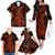 Red Polynesia Family Matching Off Shoulder Long Sleeve Dress and Hawaiian Shirt Shark Tattoo With Polynesian Plumeria LT14 - Polynesian Pride