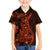 Red Polynesia Family Matching Off Shoulder Short Dress and Hawaiian Shirt Shark Tattoo With Polynesian Plumeria LT14 Son's Shirt Red - Polynesian Pride