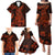 Red Polynesia Family Matching Puletasi Dress and Hawaiian Shirt Shark Tattoo With Polynesian Plumeria LT14 - Polynesian Pride