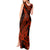 Red Polynesia Tank Maxi Dress Shark Tattoo With Polynesian Plumeria LT14 - Polynesian Pride