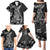 Black Polynesia Family Matching Puletasi Dress and Hawaiian Shirt Shark Tattoo With Polynesian Plumeria LT14 - Polynesian Pride