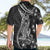 Black Polynesia Hawaiian Shirt Shark Tattoo With Polynesian Plumeria LT14 - Polynesian Pride