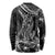 Black Polynesia Long Sleeve Shirt Shark Tattoo With Polynesian Plumeria LT14 - Polynesian Pride