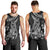 Black Polynesia Men Tank Top Shark Tattoo With Polynesian Plumeria LT14 - Polynesian Pride