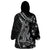 Black Polynesia Wearable Blanket Hoodie Shark Tattoo With Polynesian Plumeria LT14 - Polynesian Pride