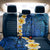 Blue Polynesia Back Car Seat Cover Plumeria Tropical Leaves With Galaxy Polynesian Art LT14 - Polynesian Pride