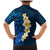 Blue Polynesia Family Matching Mermaid Dress and Hawaiian Shirt Plumeria Tropical Leaves With Galaxy Polynesian Art LT14 - Polynesian Pride