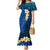 Blue Polynesia Family Matching Mermaid Dress and Hawaiian Shirt Plumeria Tropical Leaves With Galaxy Polynesian Art LT14 Mom's Dress Blue - Polynesian Pride