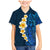 Blue Polynesia Family Matching Mermaid Dress and Hawaiian Shirt Plumeria Tropical Leaves With Galaxy Polynesian Art LT14 Son's Shirt Blue - Polynesian Pride