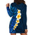 Blue Polynesia Hoodie Dress Plumeria Tropical Leaves With Galaxy Polynesian Art LT14 - Polynesian Pride