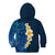 Blue Polynesia Kid Hoodie Plumeria Tropical Leaves With Galaxy Polynesian Art LT14 - Polynesian Pride