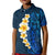 Blue Polynesia Kid Polo Shirt Plumeria Tropical Leaves With Galaxy Polynesian Art LT14 Kid Blue - Polynesian Pride