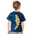 Blue Polynesia Kid T Shirt Plumeria Tropical Leaves With Galaxy Polynesian Art LT14 - Polynesian Pride