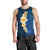 Blue Polynesia Men Tank Top Plumeria Tropical Leaves With Galaxy Polynesian Art LT14 - Polynesian Pride