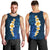 Blue Polynesia Men Tank Top Plumeria Tropical Leaves With Galaxy Polynesian Art LT14 - Polynesian Pride