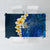 Blue Polynesia Tablecloth Plumeria Tropical Leaves With Galaxy Polynesian Art LT14 Blue - Polynesian Pride