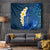 Blue Polynesia Tapestry Plumeria Tropical Leaves With Galaxy Polynesian Art LT14 Blue - Polynesian Pride