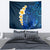 Blue Polynesia Tapestry Plumeria Tropical Leaves With Galaxy Polynesian Art LT14 - Polynesian Pride