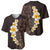 Brown Polynesia Baseball Jersey Plumeria Tropical Leaves With Galaxy Polynesian Art LT14 - Polynesian Pride