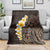 Brown Polynesia Blanket Plumeria Tropical Leaves With Galaxy Polynesian Art LT14 - Polynesian Pride