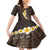 Brown Polynesia Family Matching Mermaid Dress and Hawaiian Shirt Plumeria Tropical Leaves With Galaxy Polynesian Art LT14 Daughter's Dress Brown - Polynesian Pride